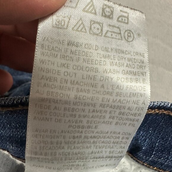 Levi's 505 Straight Leg Womens Blue Jeans Size 10 Distressed Denim - Picture 8 of 9